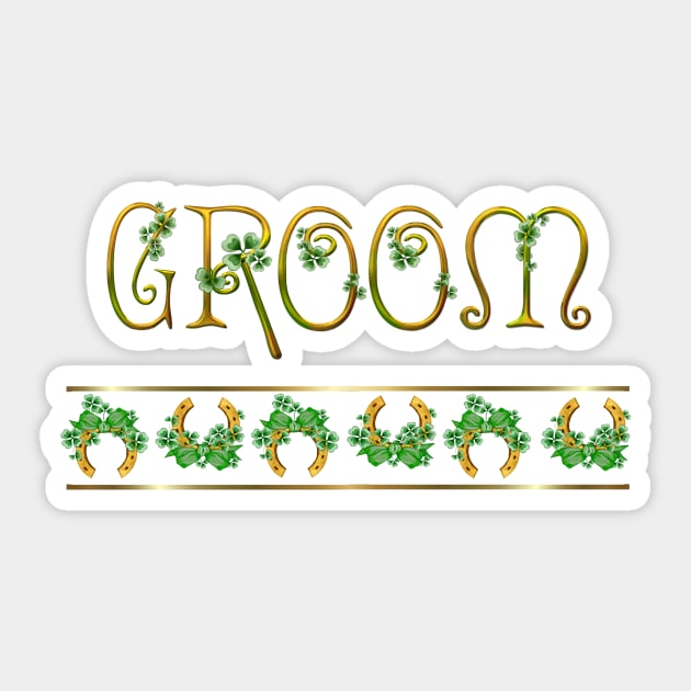 Irish Shamrock Wedding - Groom Sticker by SpiceTree